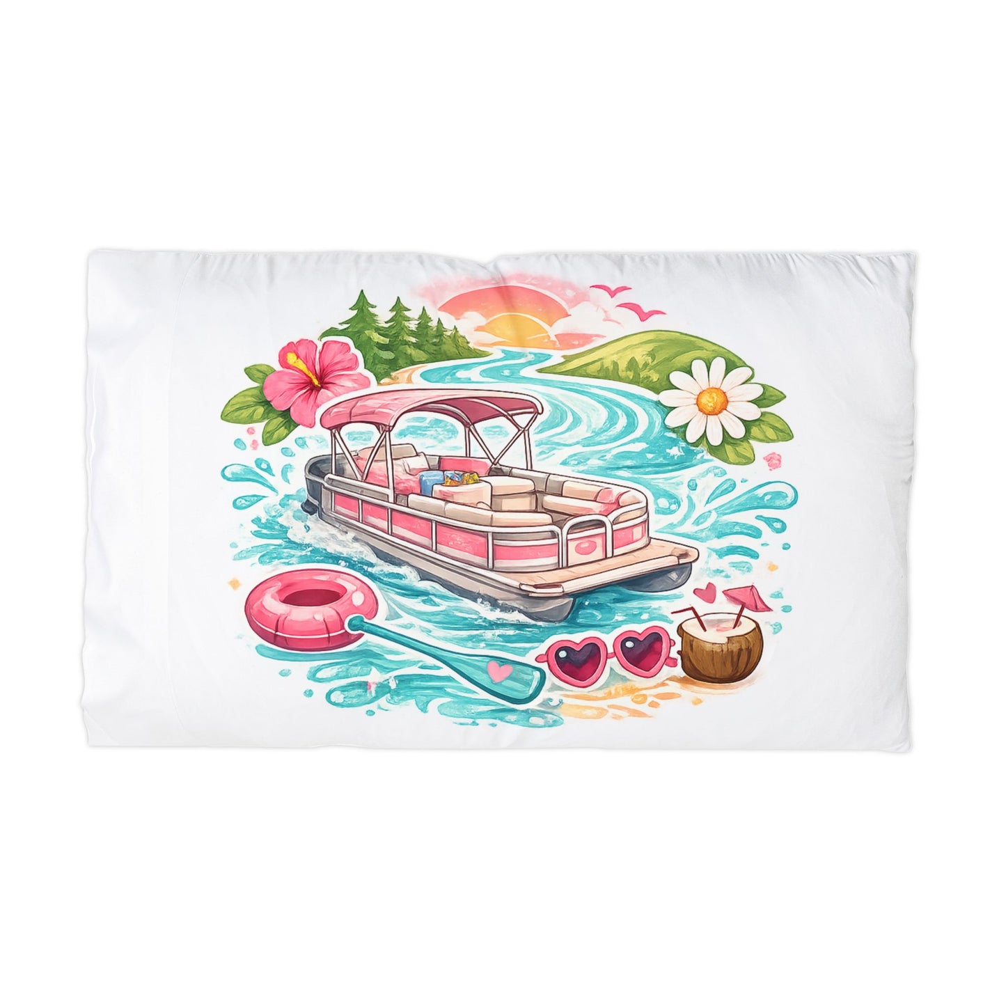 River Fun pillowcase