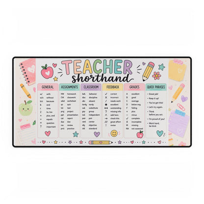 Teacher Shorthand desk mat
