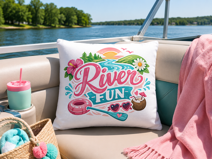 River Fun pillow
