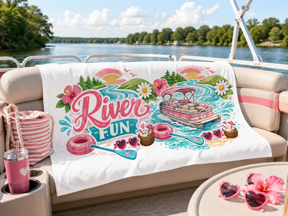River Fun Beach Towel