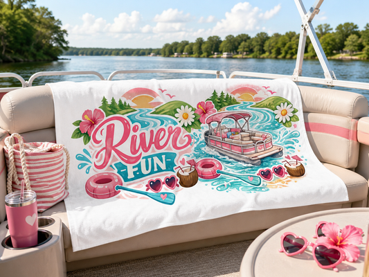 River Fun Beach Towel