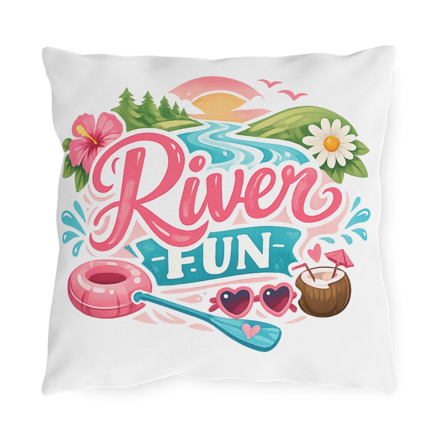 River Fun pillow