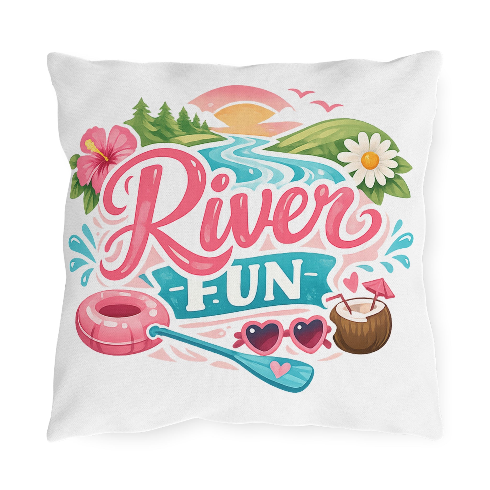 River Fun pillow