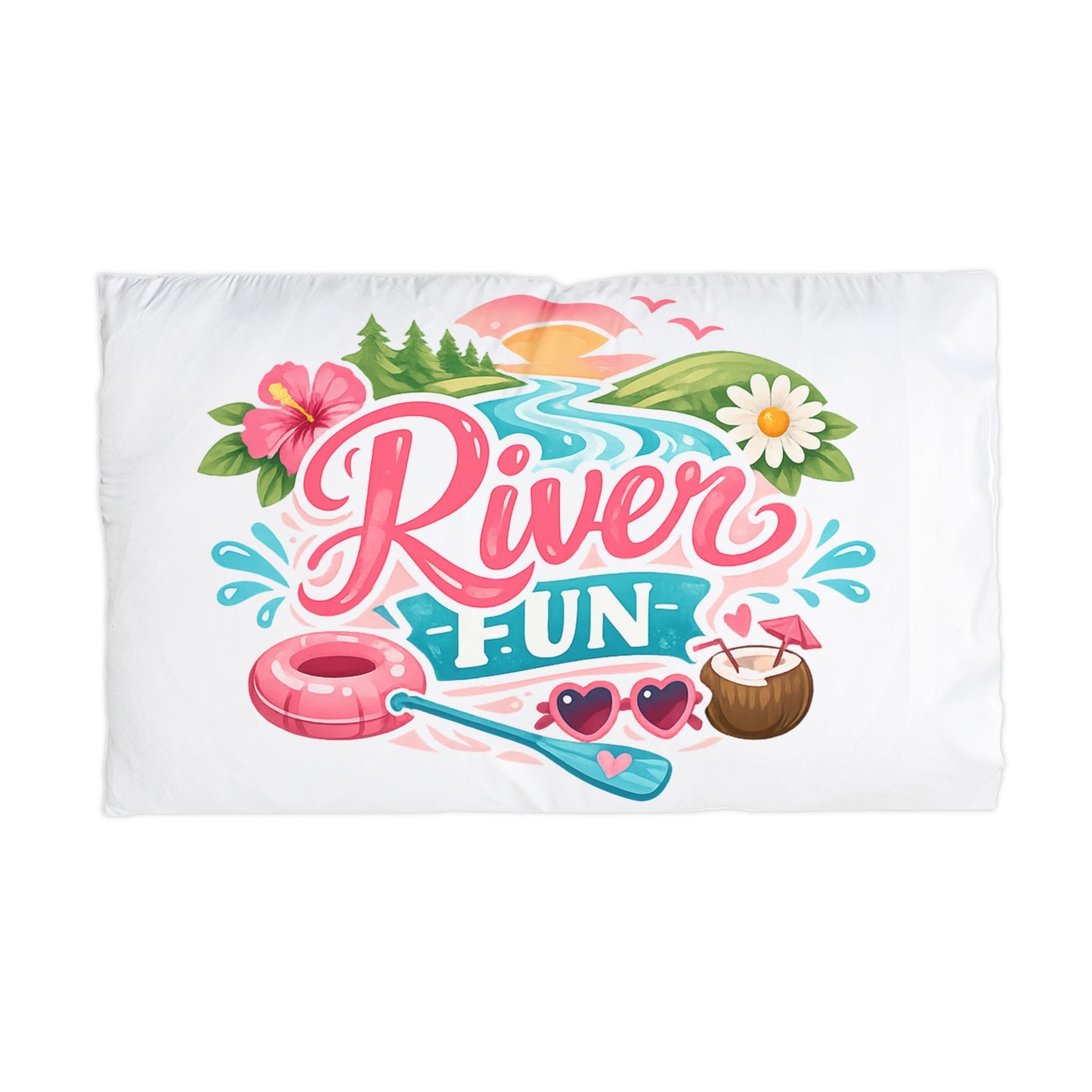 River Fun pillowcase