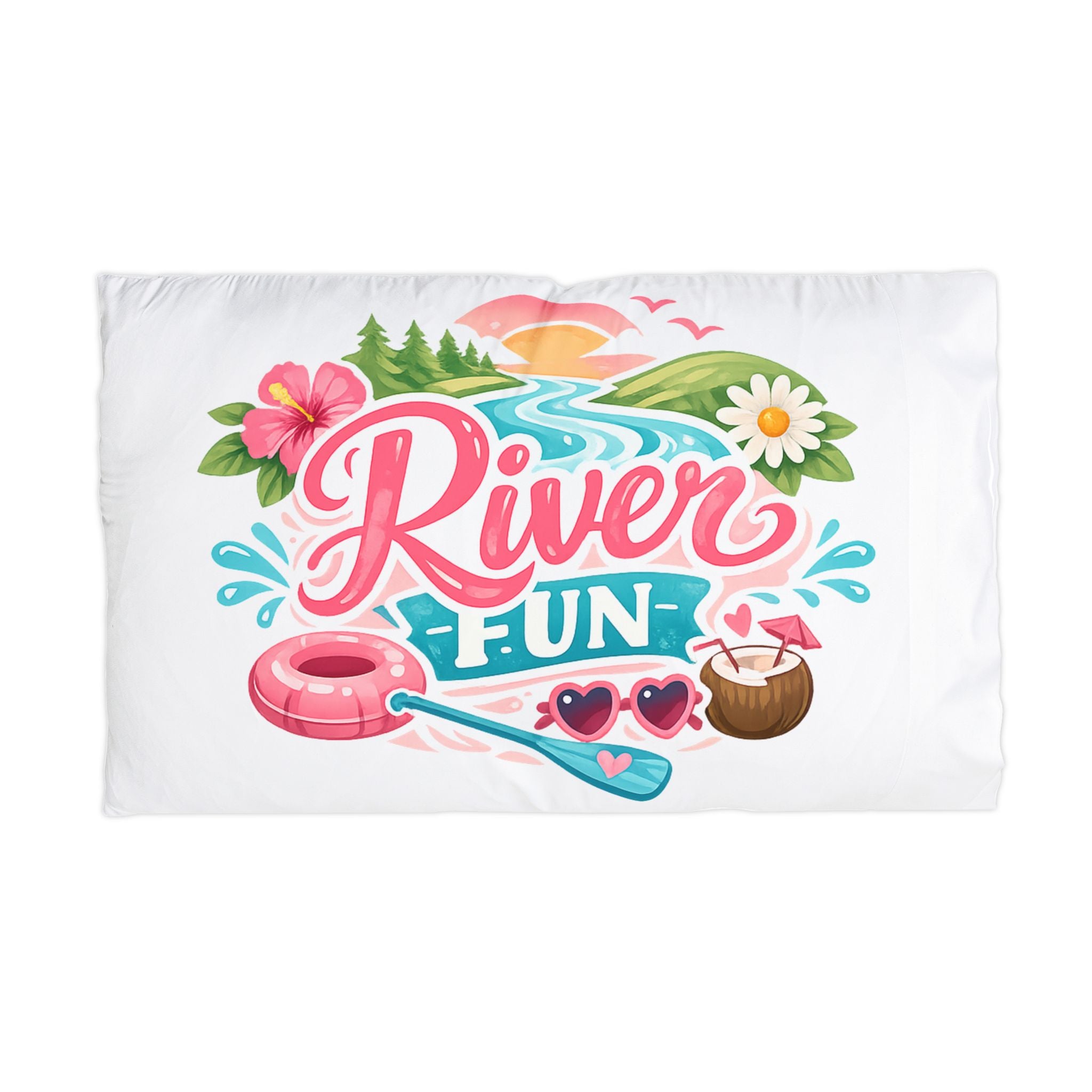 River Fun pillowcase