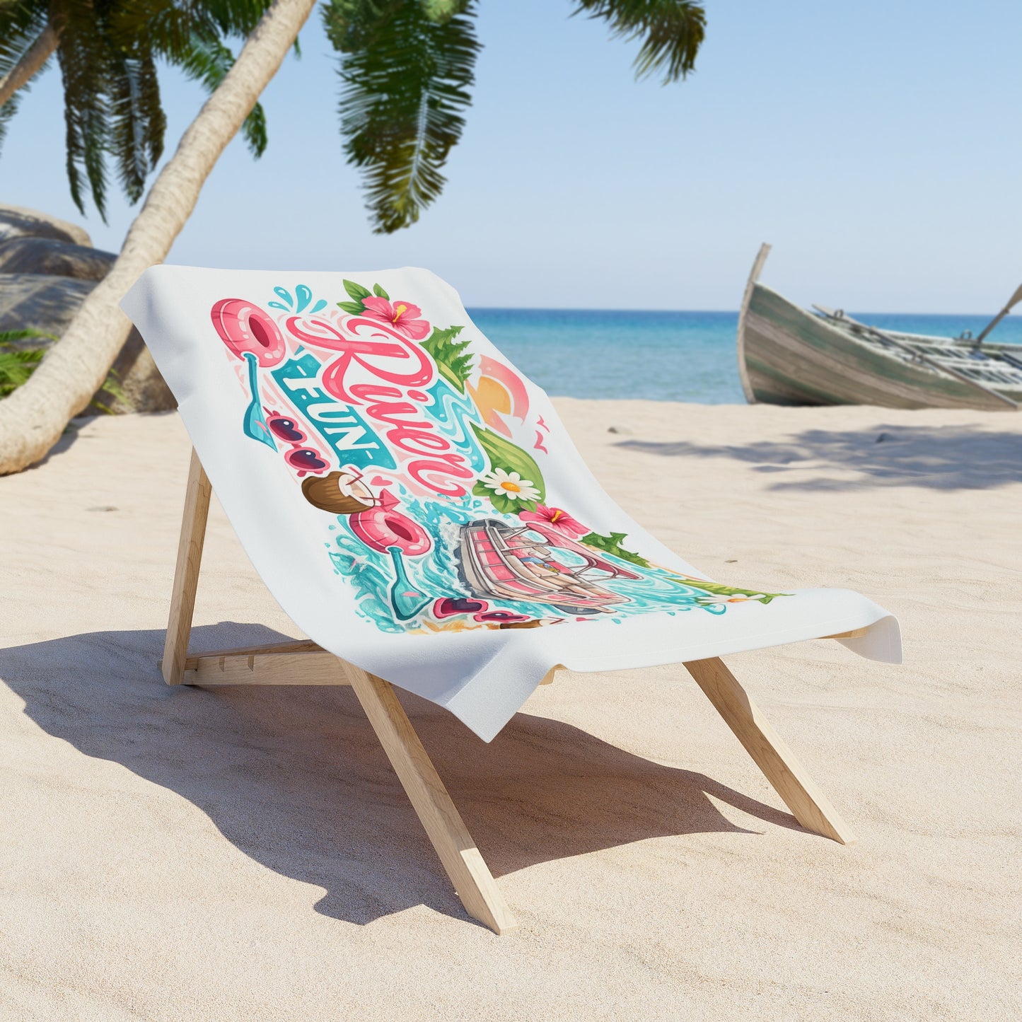 River Fun Beach Towel