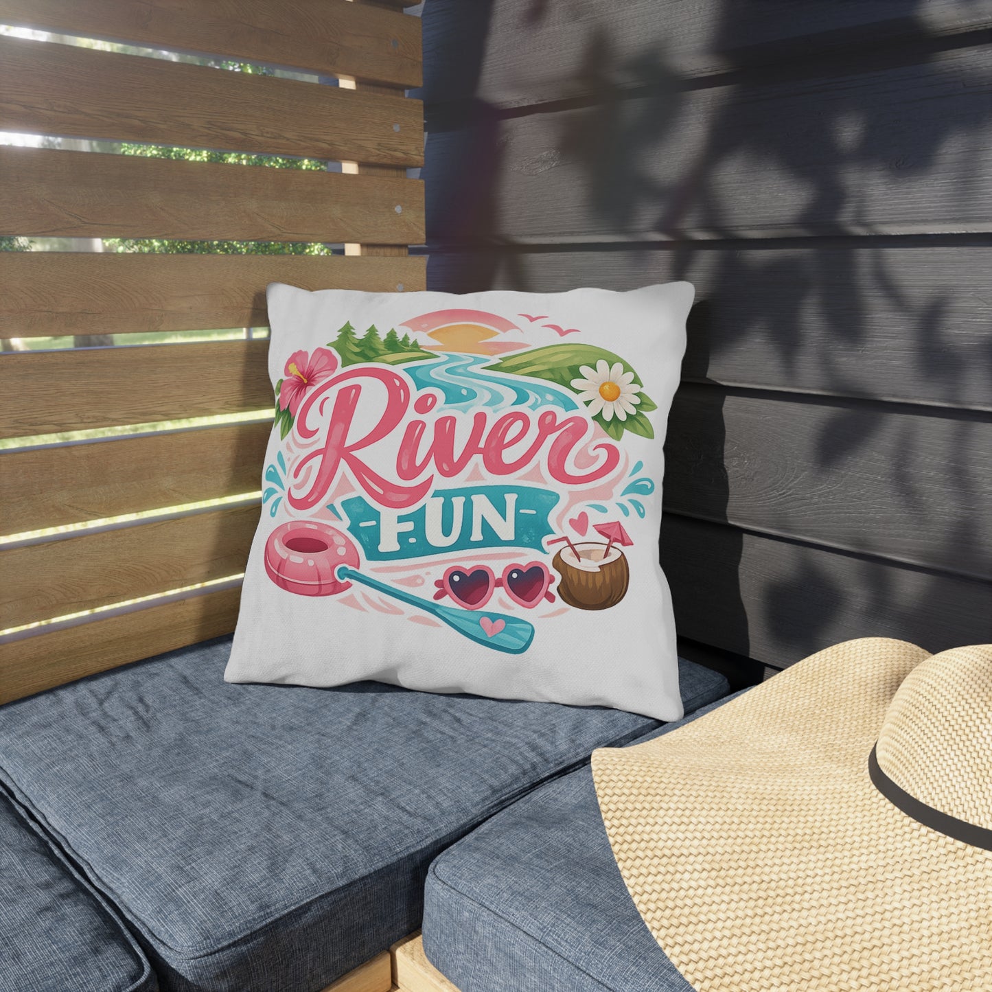 River Fun pillow