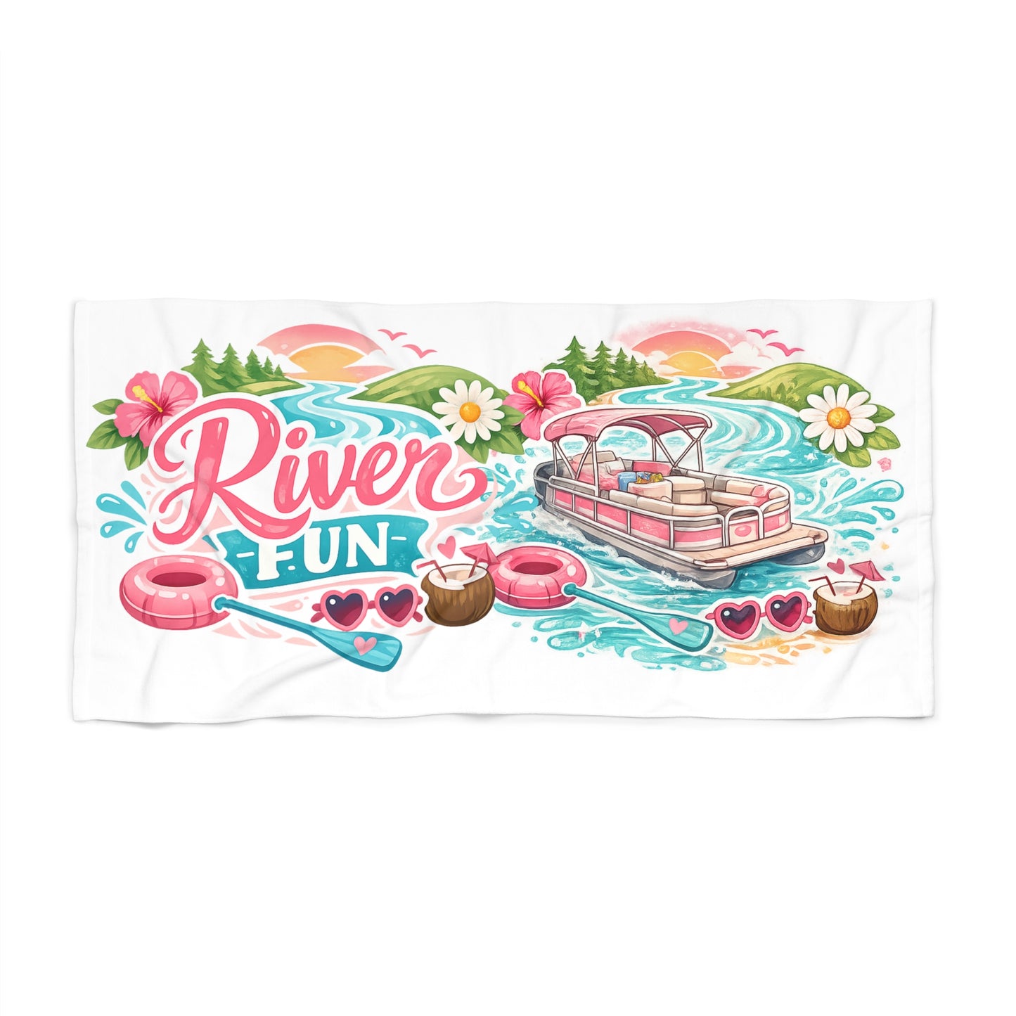 River Fun Beach Towel